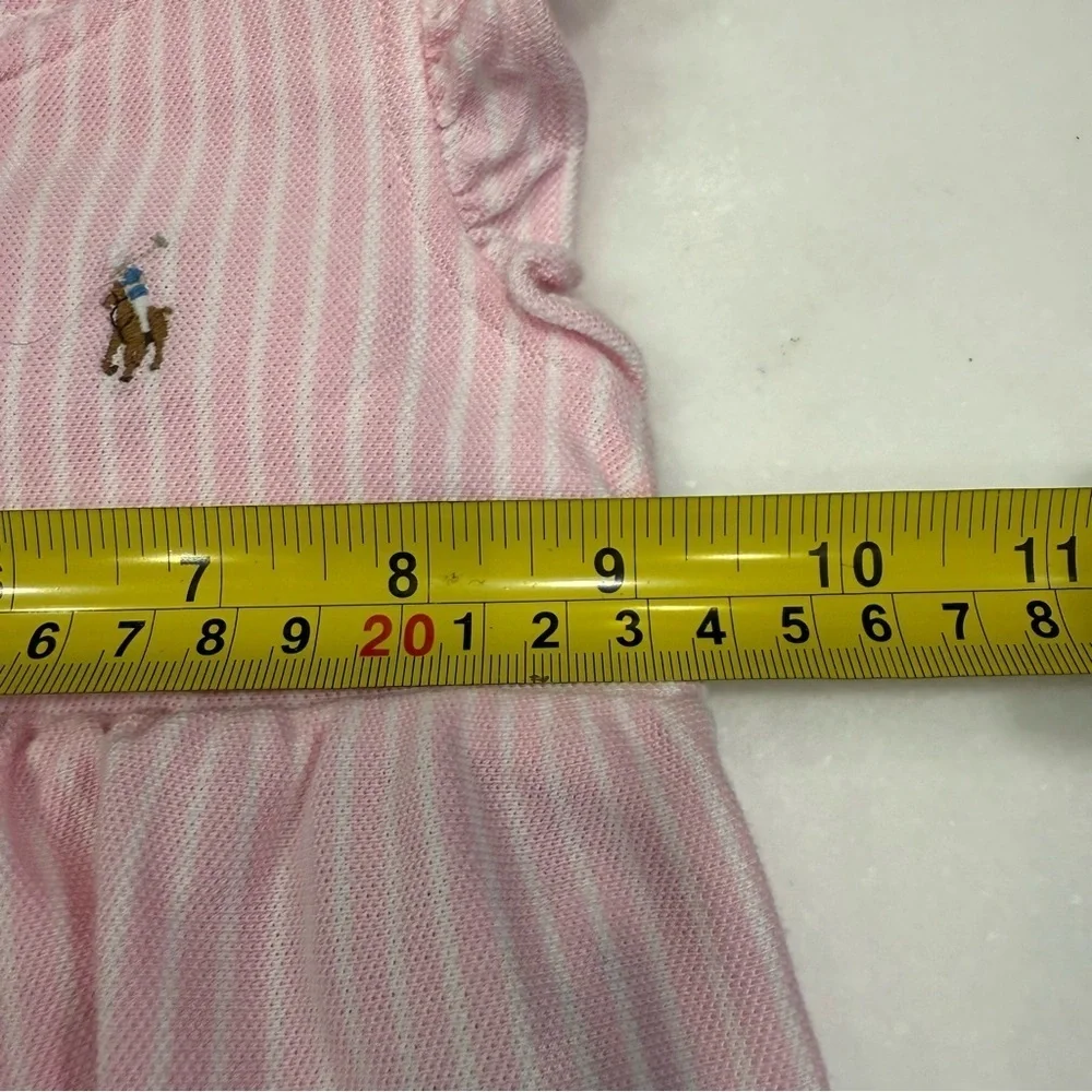 Ralph Lauren Baby Girt 2 PCS Set Pink & White Romper & Hoodie Sz 3M EUC